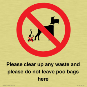 Please clear up any waste and please do not leave poo bags here